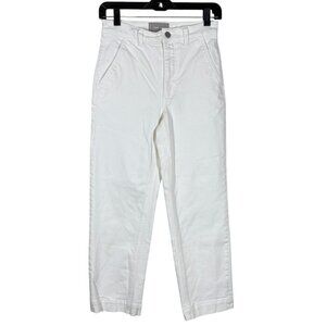 Everlane White Mid Rise Cropped Straight Leg Capri Jeans Women's Size 2